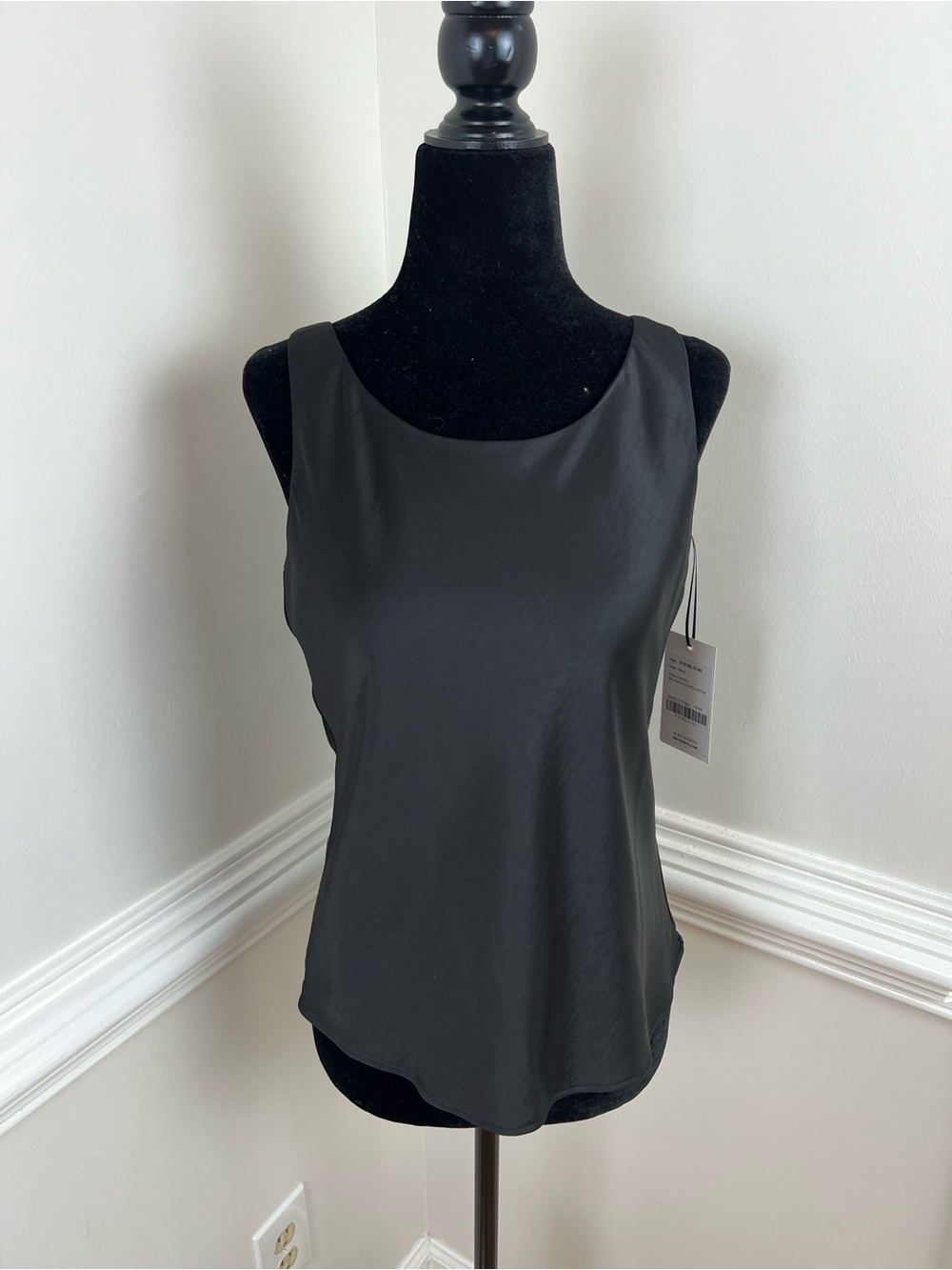 NWT W by Worth Black Scoop Back Lined Tank Shell Size 0